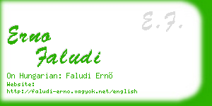 erno faludi business card