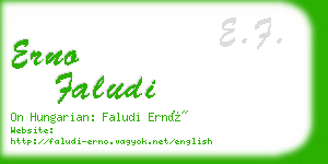 erno faludi business card